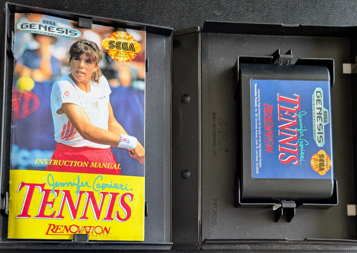 Jennifer Capriati Tennis - Boxed CIB (Sega Genesis) | 1990 | Hang Tab