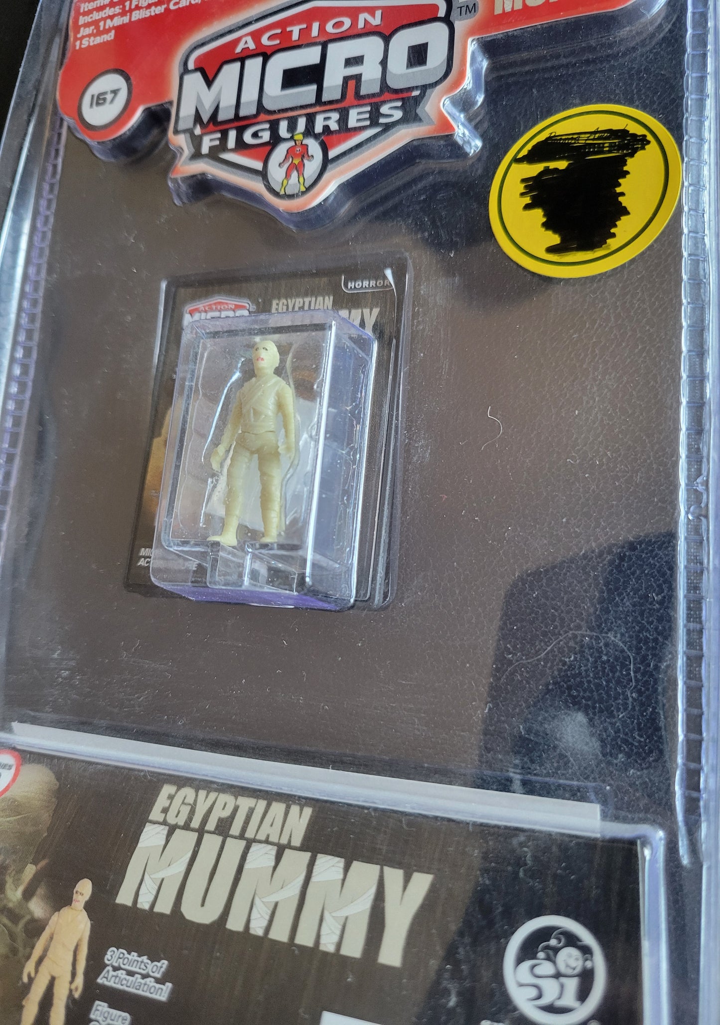 Action Micro Figures: Egyptian Mummy + Collector’s Case (Horror #167) – Brand New / Factory Sealed