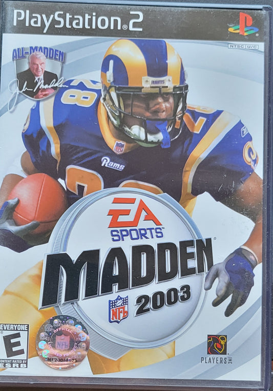 MADDEN 2003 - Sony PlayStation 2 PS2 CIB Pre-Owned Great Shape! Tested & Working