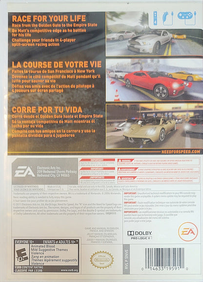 Need for Speed: The Run – Nintendo Wii CIB – RE-SEALED + Like New