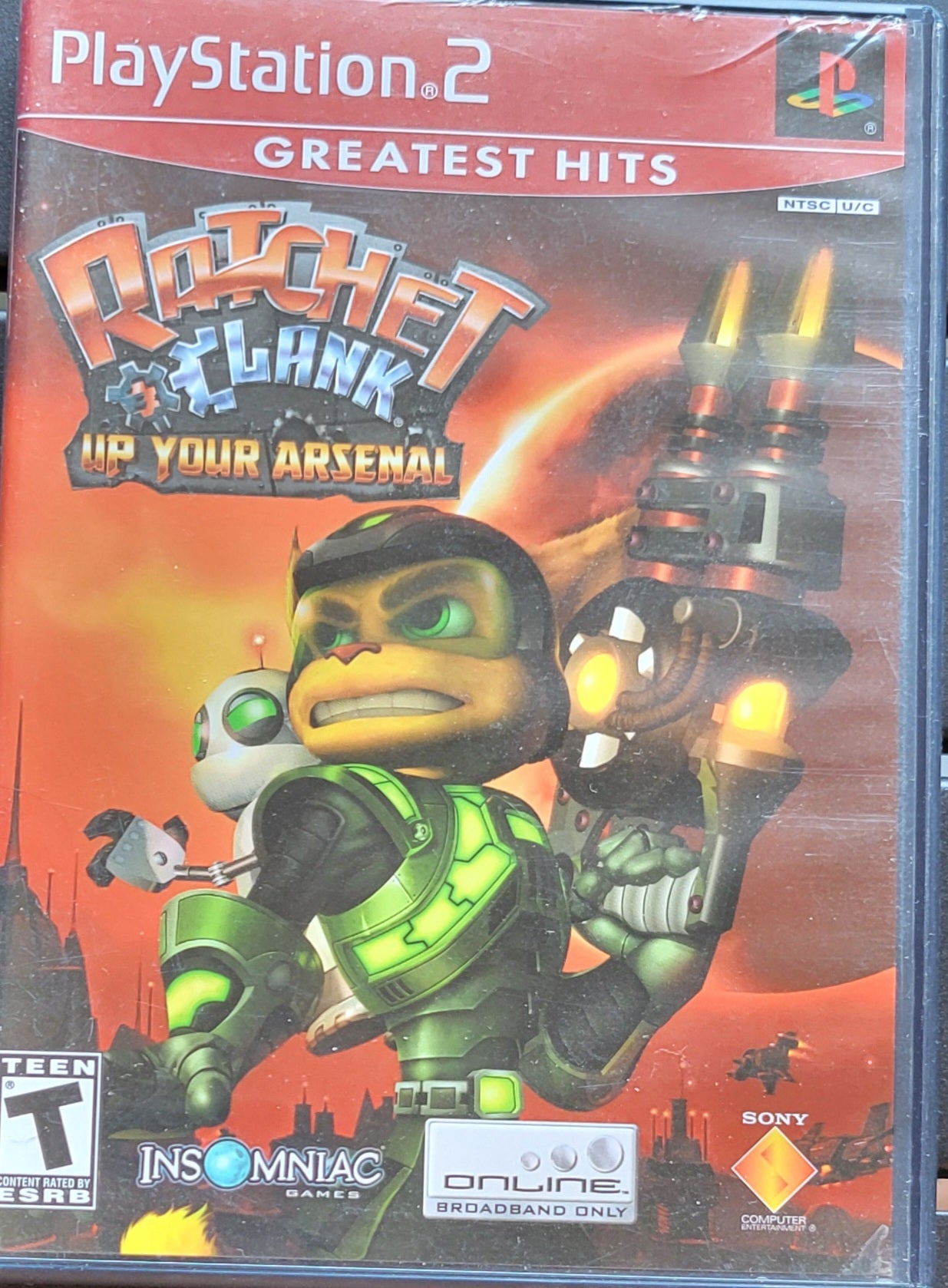 Ratchet Clank: Up Your Arsenal - Sony PlayStation 2 PS2 CIB Pre-Owned Great Shape! Tested & Working