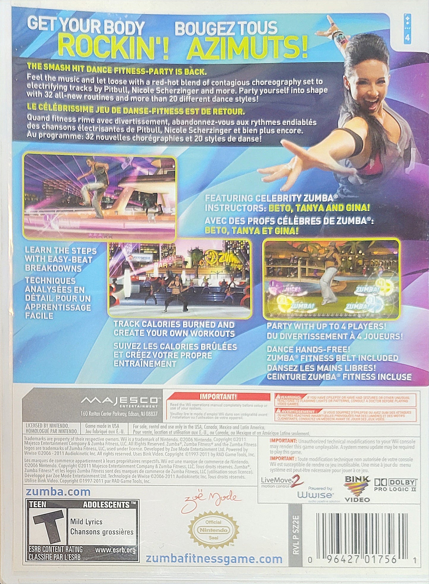 Zumba Fitness 2 – Nintendo Wii CIB – RE-SEALED + Like New