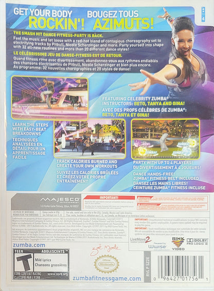 Zumba Fitness 2 – Nintendo Wii CIB – RE-SEALED + Like New