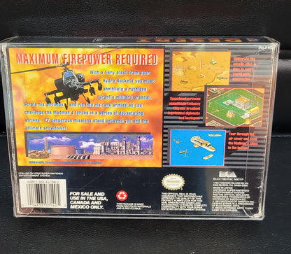 Authentic DESERT STRIKE CIB - Boxed  SNES (Super Nintendo Ent. System) | 1990 | Action Platformer + Plastic Protector