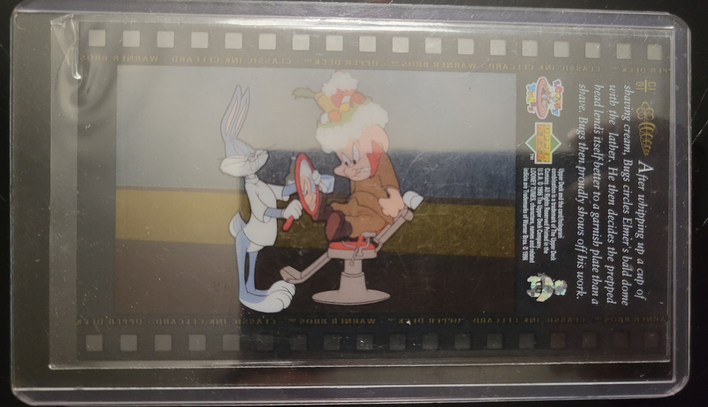 1996 Warner Bros Bugs Bunny & Elmer Fudd 1950 CELL CARD UD Upper Deck