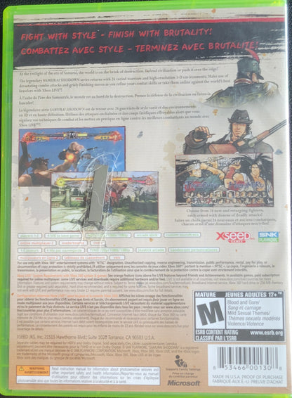 Samurai Shodown Sen - (CIB) - Microsoft XBOX 360 - Pre-Owned Like New CLEAN DISC