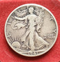 1941 Walking Liberty Half Silver Dollar - Very Good Patina Nicely Aged Hard To Find