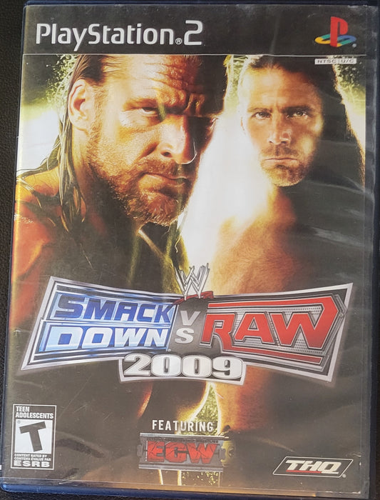 Smackdown Vs Raw 2009 - Sony PlayStation 2 PS2 Pre-Owned Tested & Working Great Shape!