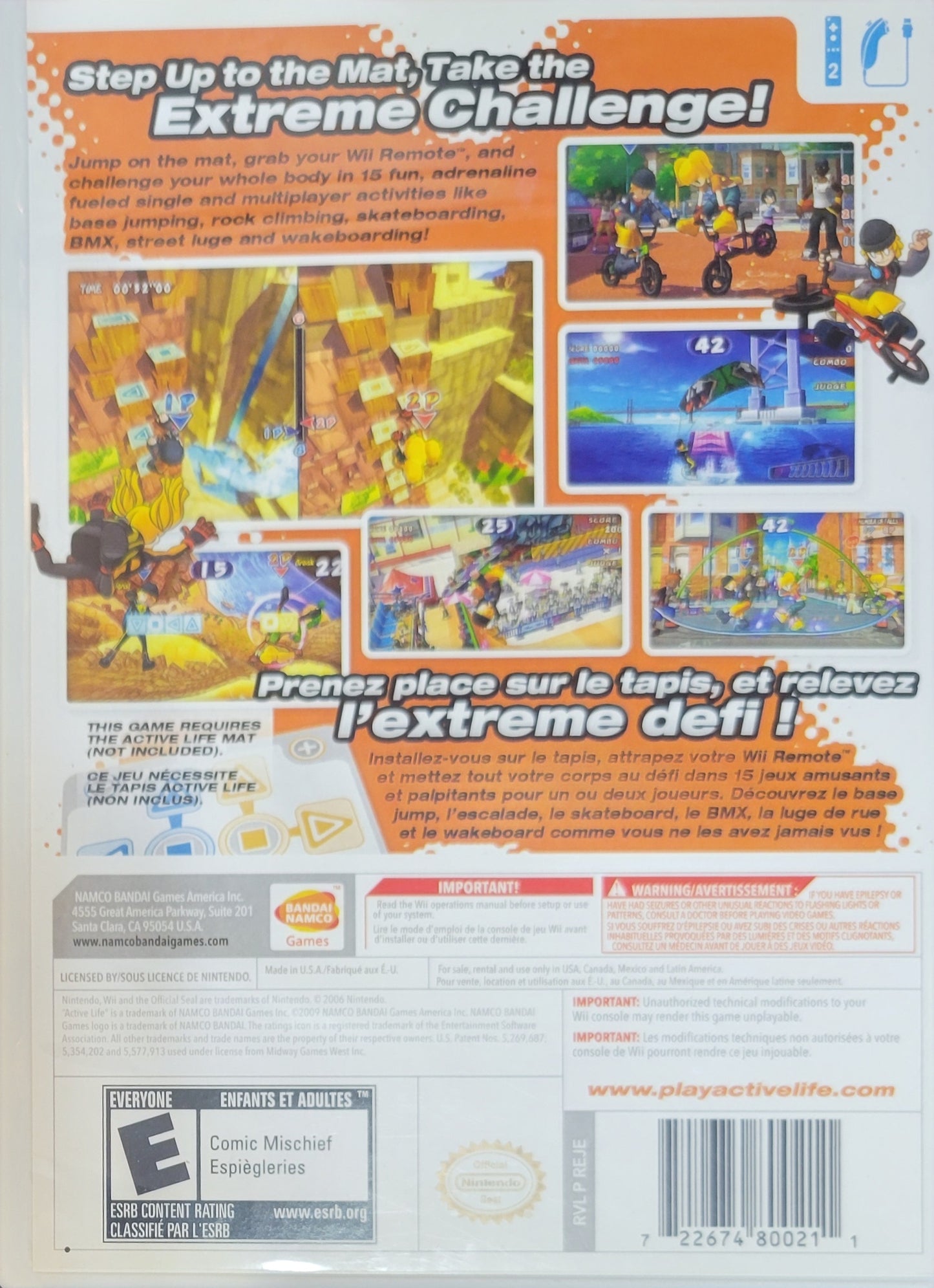 Active Life: Extreme Challenge – 2009 Nintendo Wii CIB – RE-SEALED + Clean Disc