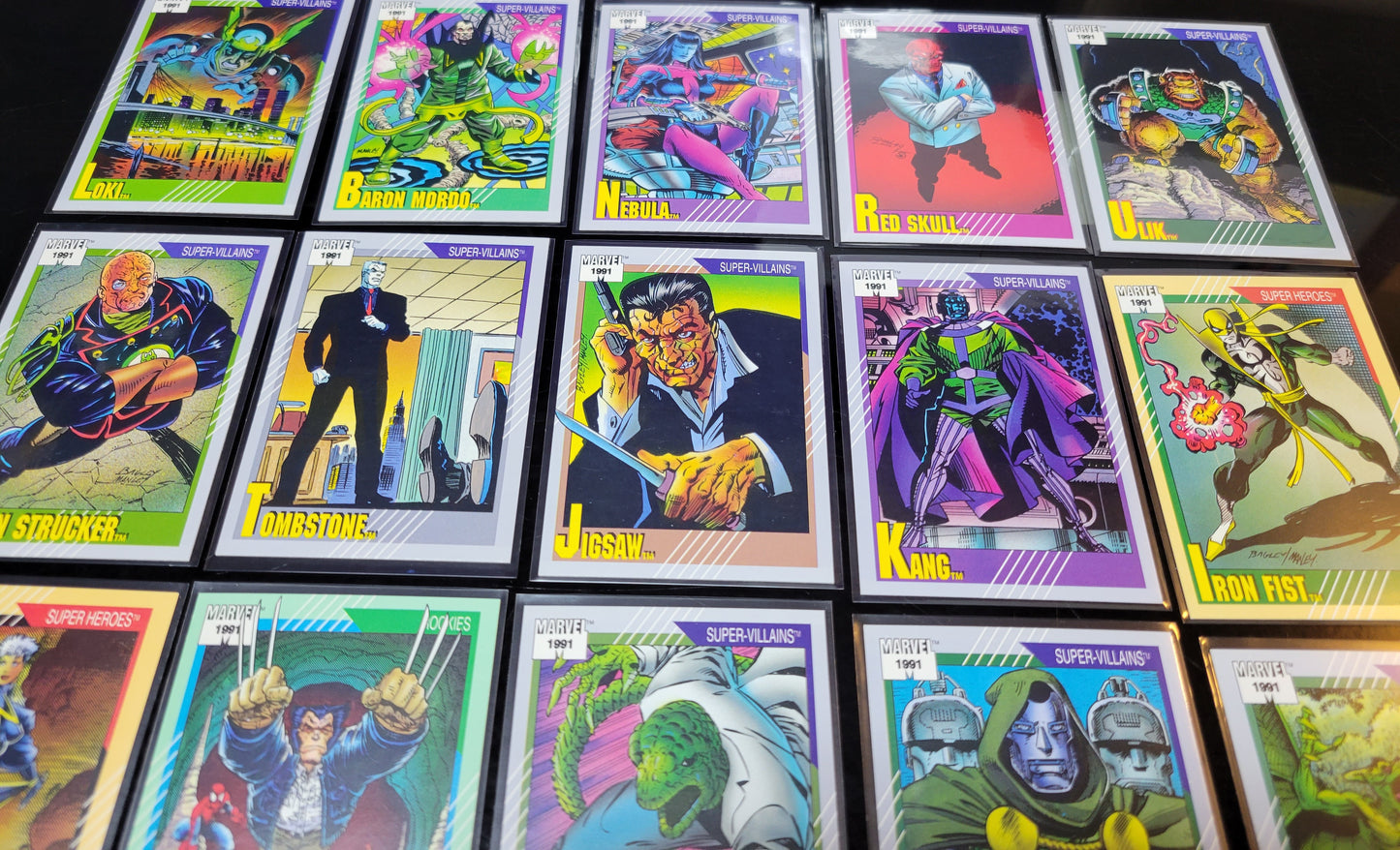 25 2nd EDITION Marvel Cards 90 91 Super Rare Base Set Spider-Man Captain America Punisher HULK Wolverine First Time Ever Seen On Cards!