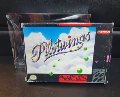 PILOT WINGS (SNES) - Super Nintendo Ent. 1990 Great Condition - CWB Box + Manual + Protector