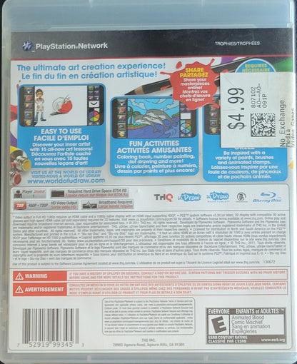 U Draw Instant Studio + PAD/Hookups Included! - Sony PlayStation 3 PS3 Pre-Owned Great Shape Tested & Working