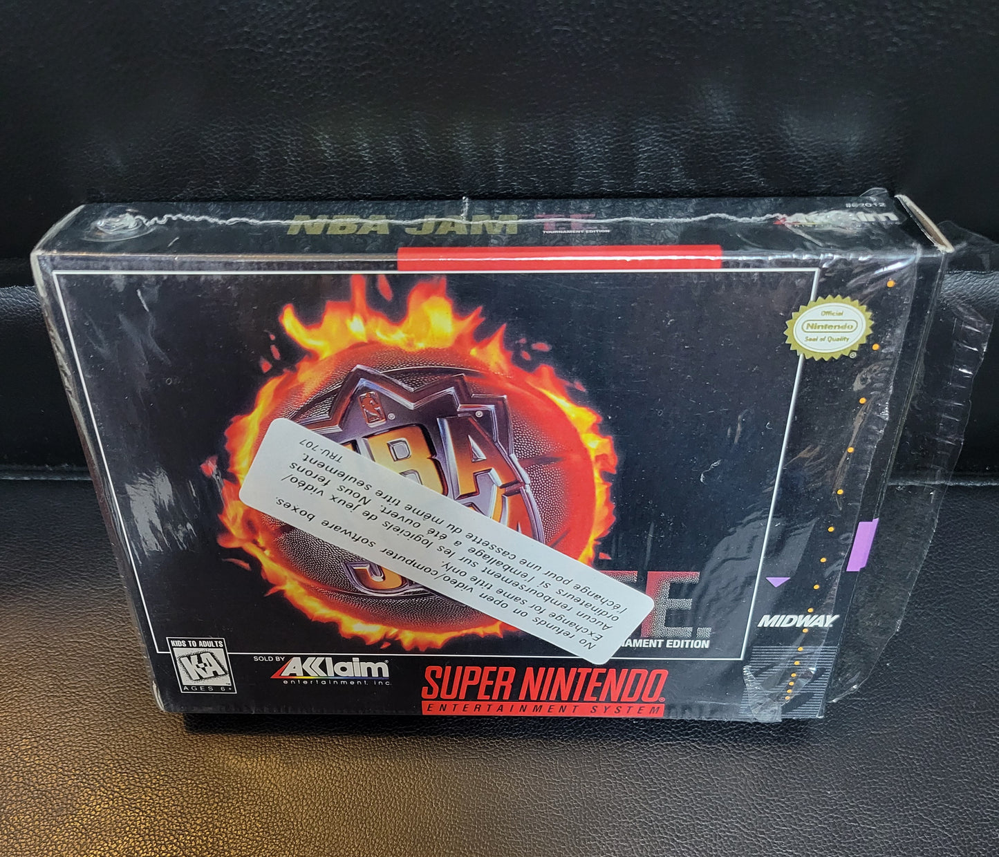 NBA Jam Tournament Edition 1994 (SNES) - Unbelievably Mint Condition FACTORY PLASTIC - (CIB)