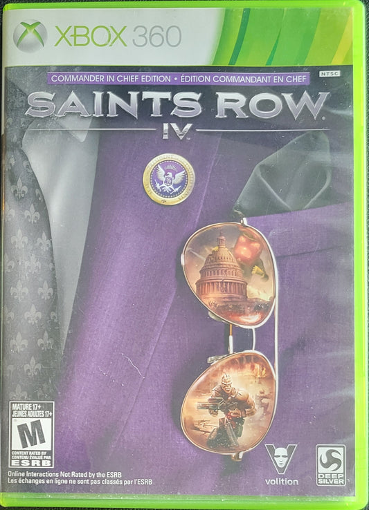Saints Row IV Commander In Chief EDITION - (CIB) - Microsoft XBOX 360 - Pre-Owned Like New CLEAN DISC