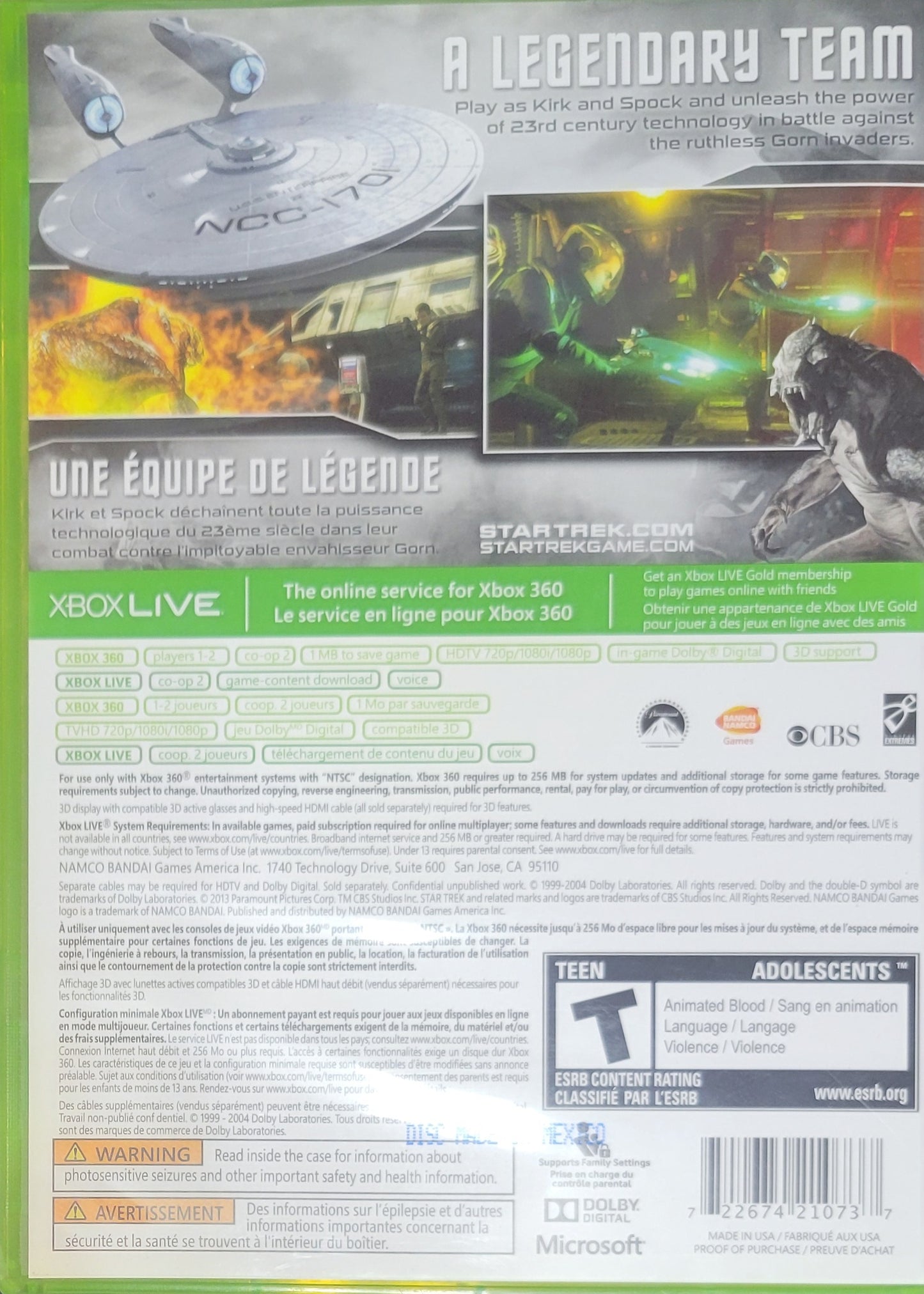 Star Trek – Microsoft Xbox 360 CIB – Clean Disc – RE-SEALED (2013)