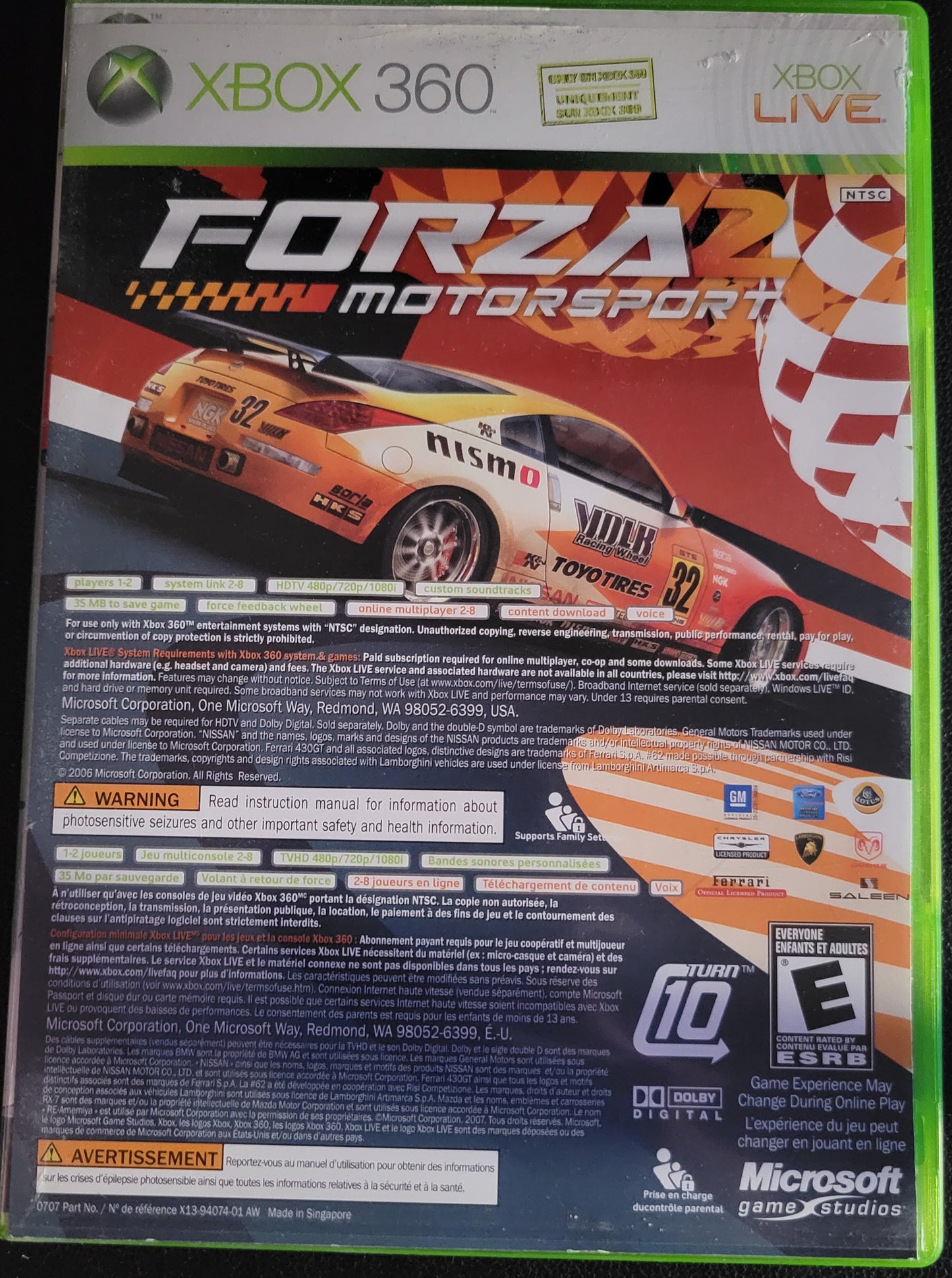 Forza 2 Motorsport - Microsoft XBOX 360 - Pre-Owned Great Shape Tested & Working