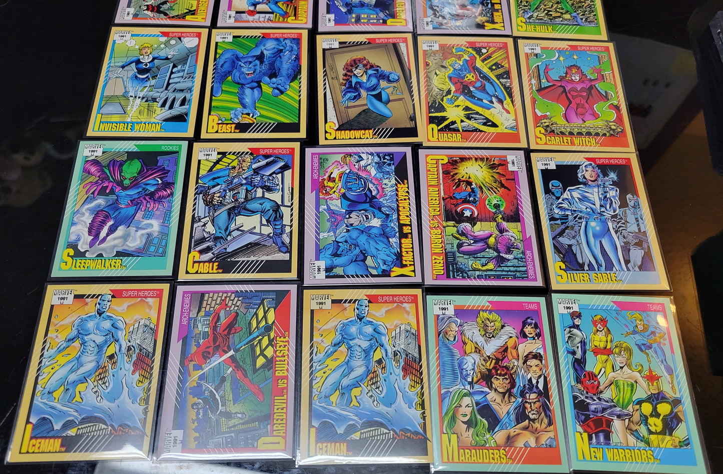 25 Mint 2nd Marvel Super Heros Trading Cards - 1991 Original & Authentic Masterpiece Set Must See For Comic Fans!