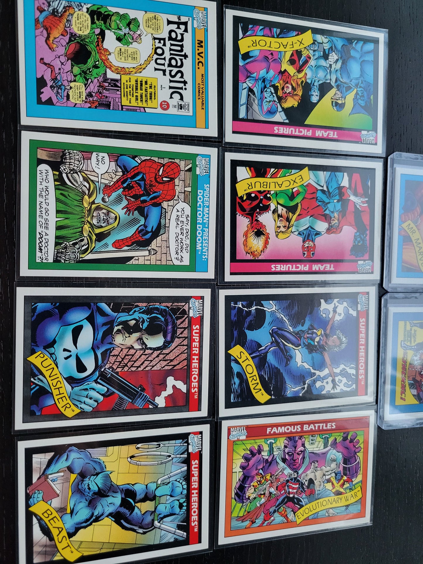 1st EDITION Marvel Cards 1990 Super Rare Base Set Stan Lee Spider-Man "Introducing The Punisher"! X-Men FANTASTIC First Ever Seen On Cards!