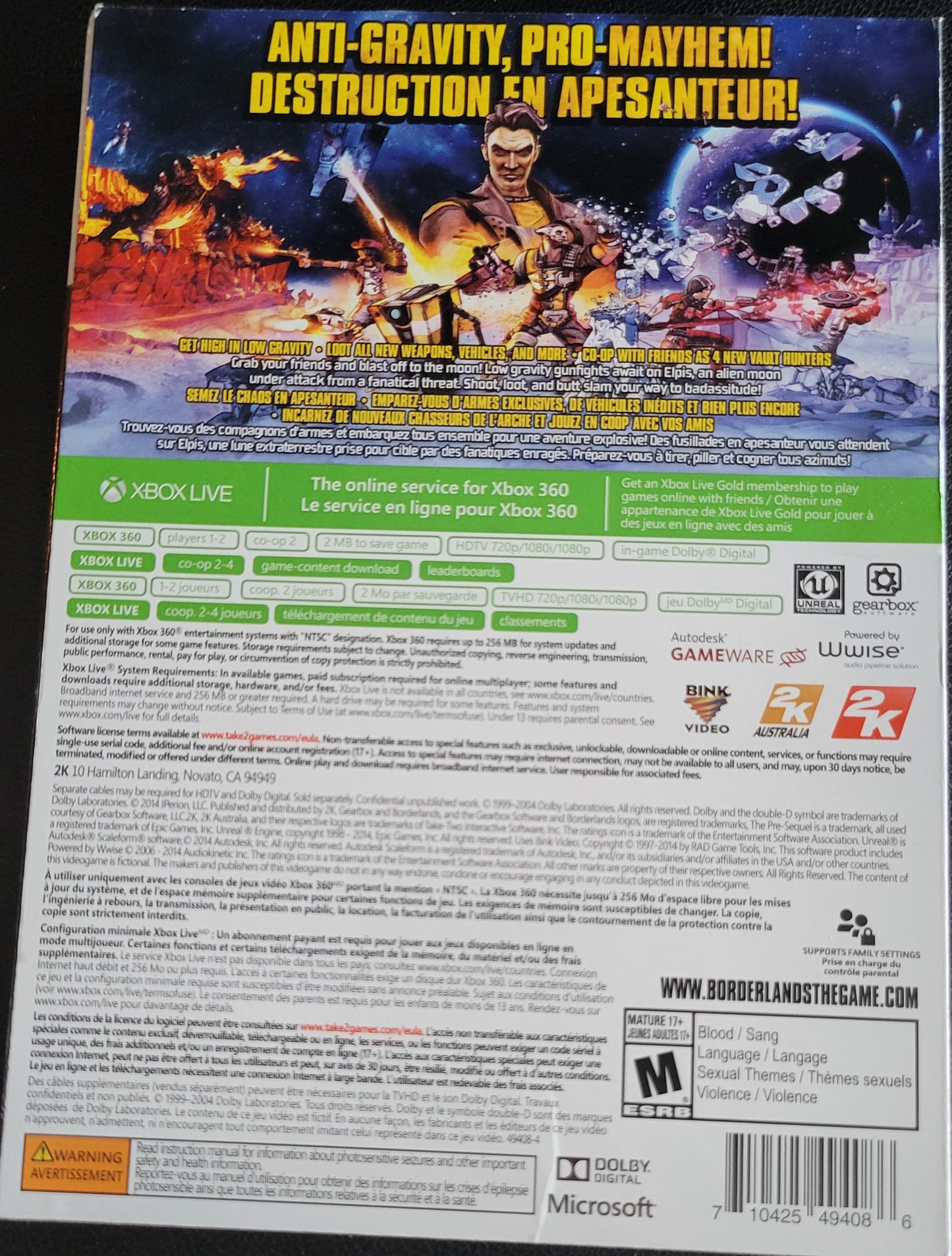 Borderlands: The Pre-Sequal LIMITED EDITION BOX SET - Microsoft XBOX 360 - CIB Pre-Owned Great Shape Tested & Working