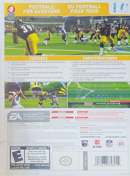 Madden NFL 09 All‑Play – Nintendo Wii CIB – Clean Disc – Re‑Sealed