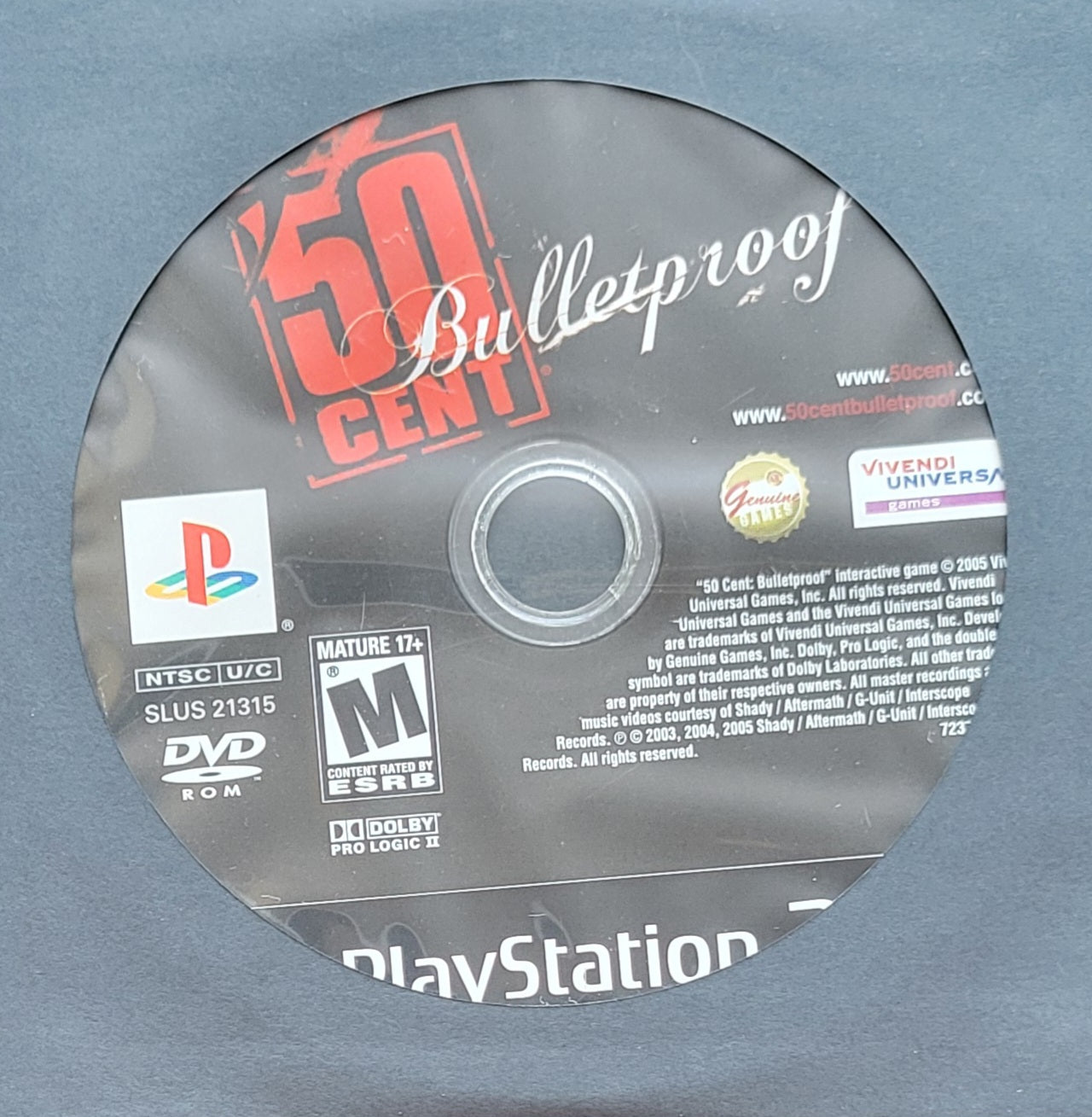 50 Cent: Bullet Proof - Sony PlayStation 2 Ps2 (Disc Only) - Used Condition