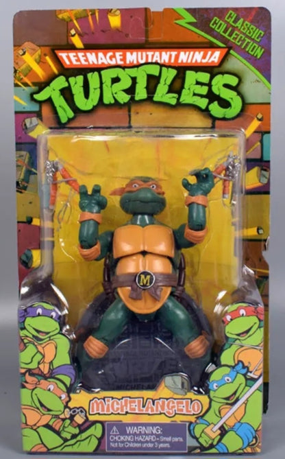 TMNT PVC Classic Collection Action Figures Boxed Set Of 4 Weapons + Weapon Included COWABUNGA DUDES!