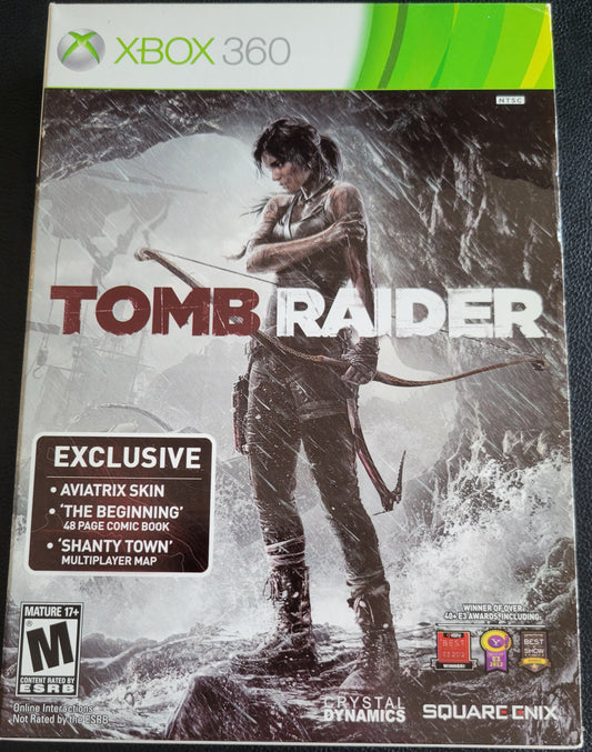 TOMB RAIDER Limited Edition + Book - Microsoft XBOX 360 - MINTY CIB Pre-Owned Great Shape Tested & Working