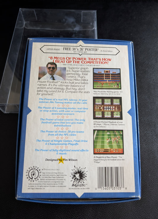 Mike Ditka Power Football - Boxed CIB (Sega Genesis) | 1992 | Sports / Football
