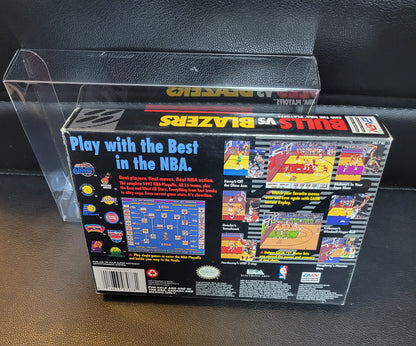 BULLS Vs Blazers (SNES) - Super Nintendo Ent. 1993 IMMACULATE Condition FACTORY PLASTIC - (CIB)