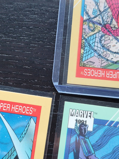 Impel Marvel Cards 1991 One Rare Set Spiderman HULK Absolutely Mint Condition Worth Grading AUTHENTIC 10 Cards