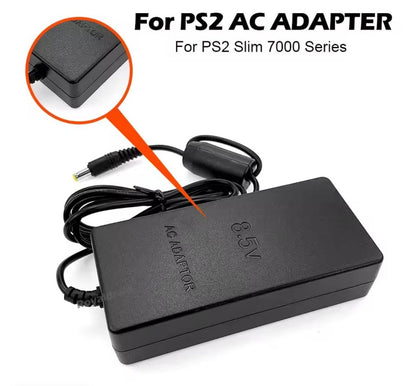 PlayStation 2 PS2 Slim Power Adapter (Aftermarket) | Power Brick & AC Cable Included | Replacement