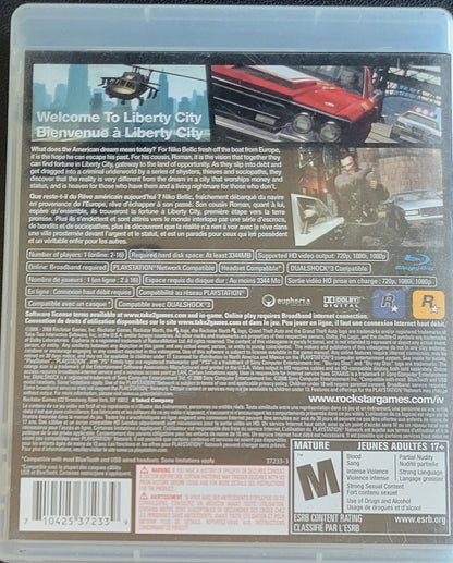 GTA Grand Theft Auto IV – Sony PlayStation 3 (PS3) | Pre-Owned, Tested & in Great Condition