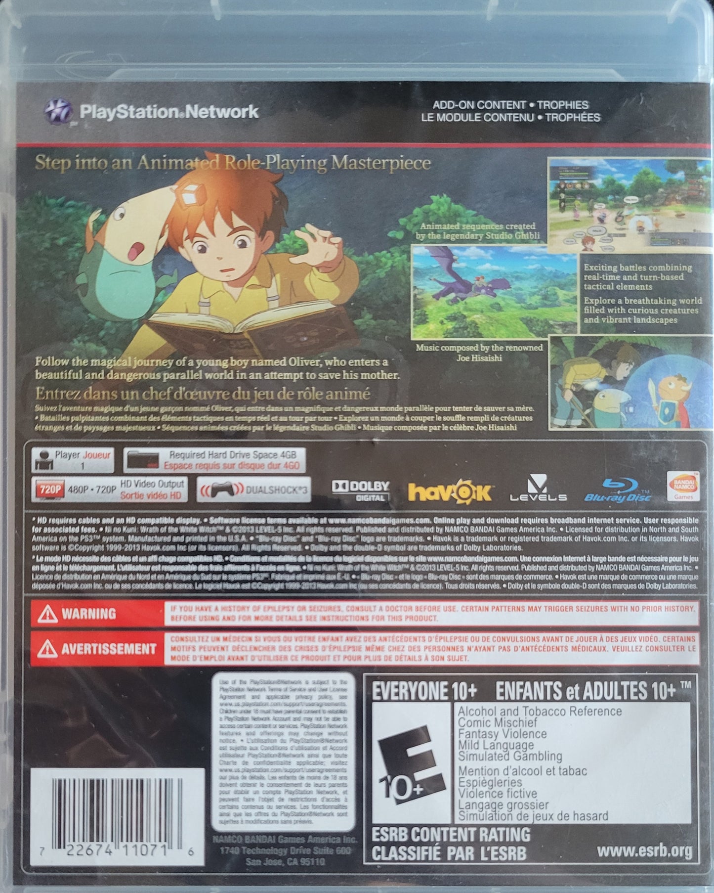 Ni No Kuni: Wrath of the White Witch (CIB) – Sony PlayStation 3 PS3 – Re-Sealed