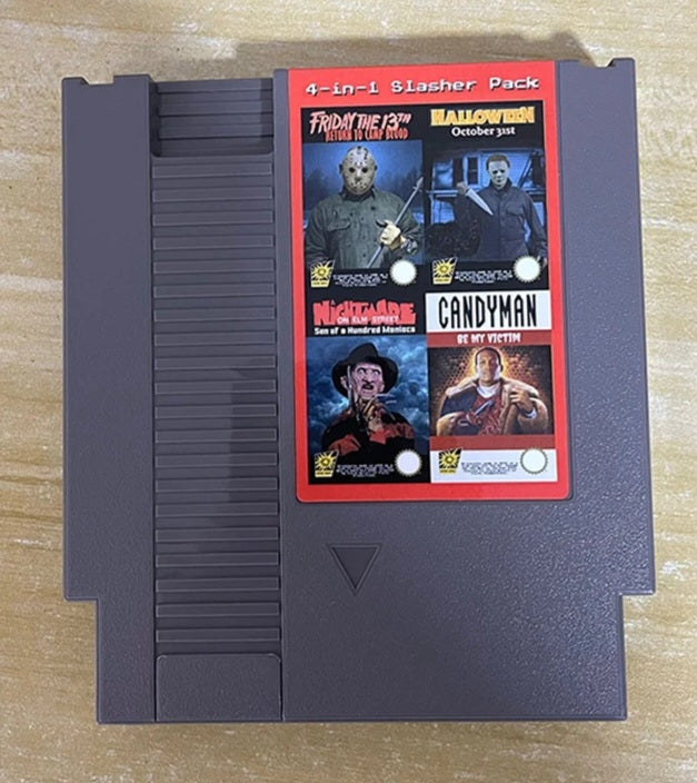 4 In 1 Horror Slasher Pack - NES Nintendo Entertainment System 1983 72 Pin 8 Bit Video Game Cartridge