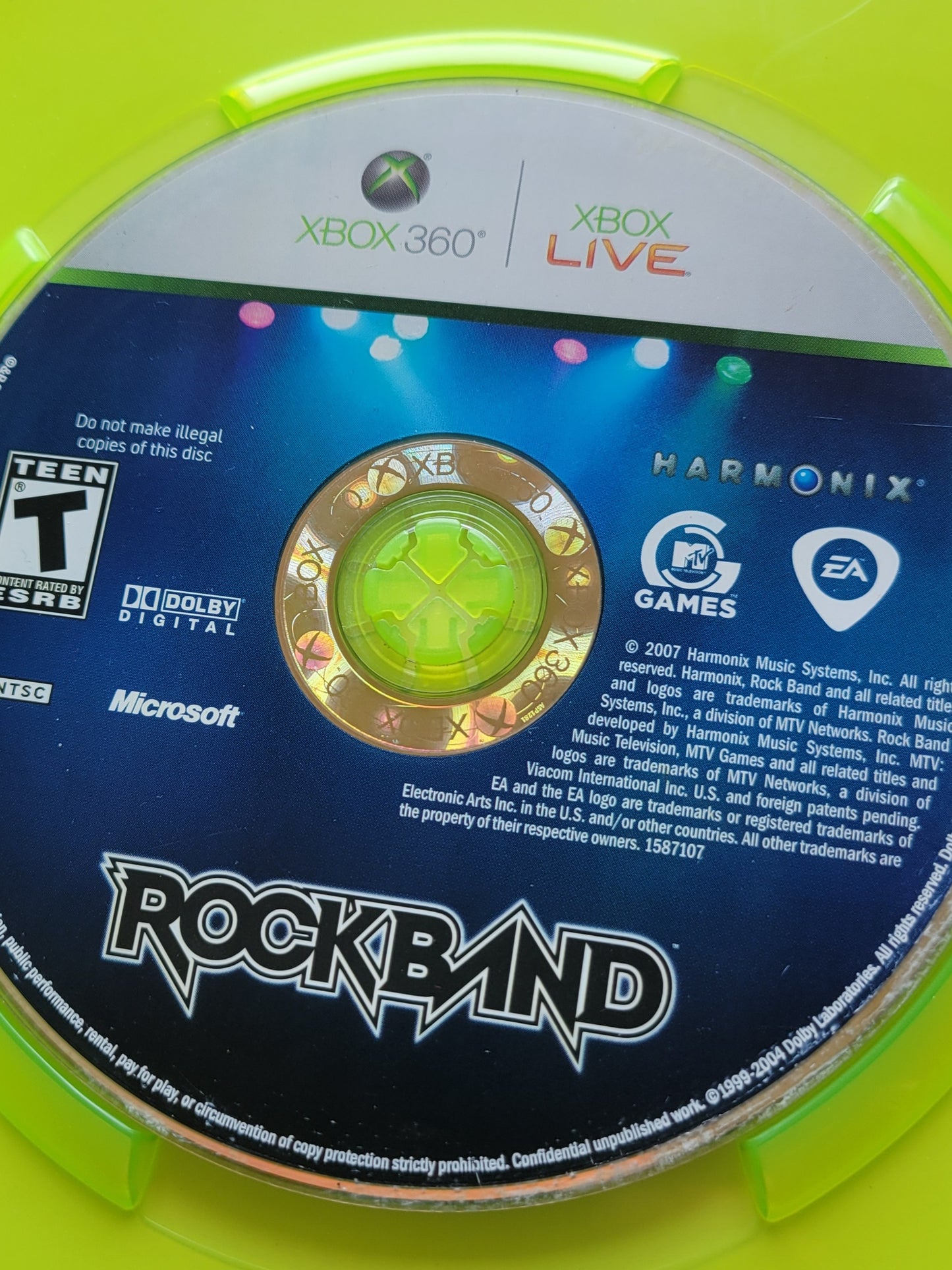 ROCK BAND - Microsoft XBOX 360 - Disc & Box Pre-Owned Great Shape Tested & Working