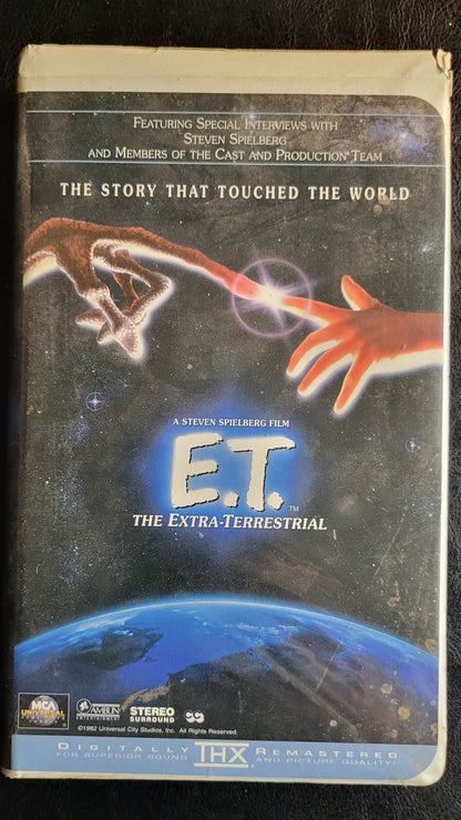 E.T. The Extra Terrestrial 1990's VHS Pre - Owned Tape + Box