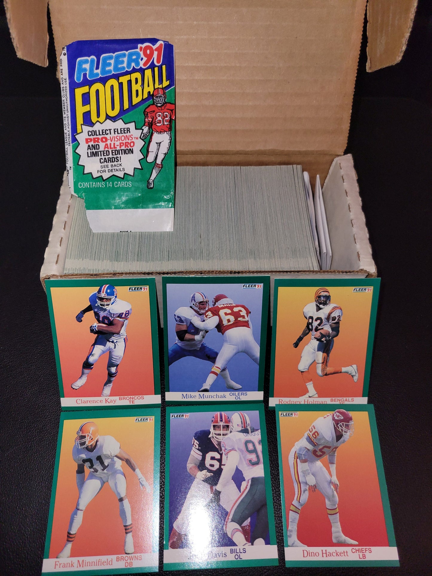 FLEER 91' FOOTBALL Cards Unopened 4 20 Years! Hundreds Of Cards In Mint Condition All Rarities Remain (If Any) Gift Or Addition GREAT Shape!