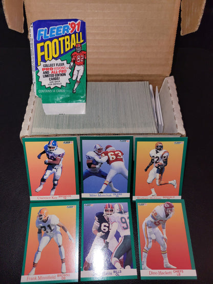 FLEER 91' FOOTBALL Cards Unopened 4 20 Years! Hundreds Of Cards In Mint Condition All Rarities Remain (If Any) Gift Or Addition GREAT Shape!