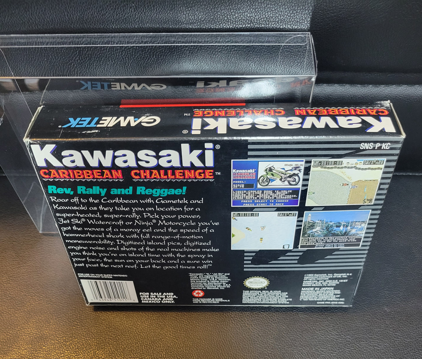 Kawasaki: Caribbean Challenge (SNES) - Super Nintendo Ent. 1993 IMMACULATE Condition FACTORY PLASTIC - (CIB)