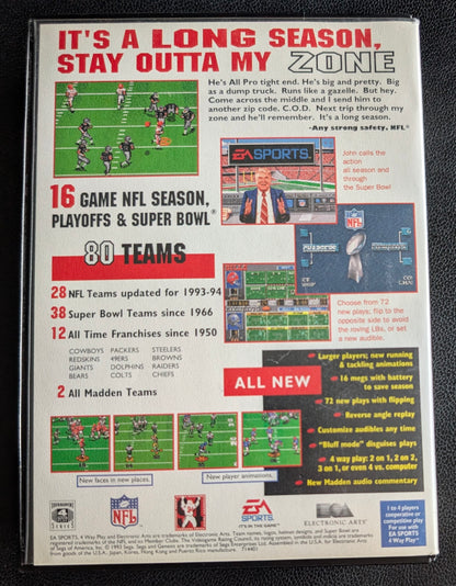 Madden NFL '94 - Boxed CIB (Sega Genesis) | 1993 | Sports / Football