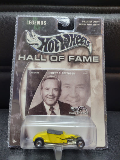 2002 Hot Wheels Legends Hall Of Fame Robert E. Petersen Limited Edition 1927 Regg Schlemmer Track T Roadster + Collector Card Special Paint