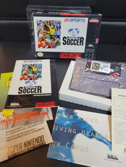 FIFA International Soccer (SNES) - Super Nintendo Ent. IMMACULATE Condition FACTORY PLASTIC - (CIB)