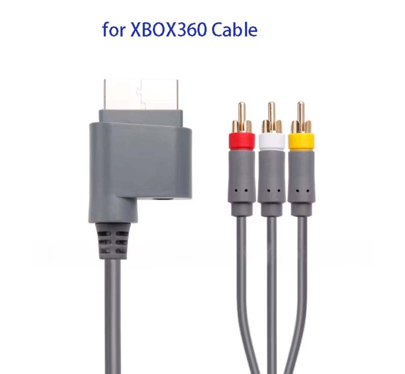 Xbox 360 AV Cable (Aftermarket) | Black or Gray | Replacement Audio Video Cable