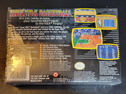 Tecmo Super NBA Basketball 1994 (SNES) - PRISTINE Condition FACTORY PLASTIC - (CIB)