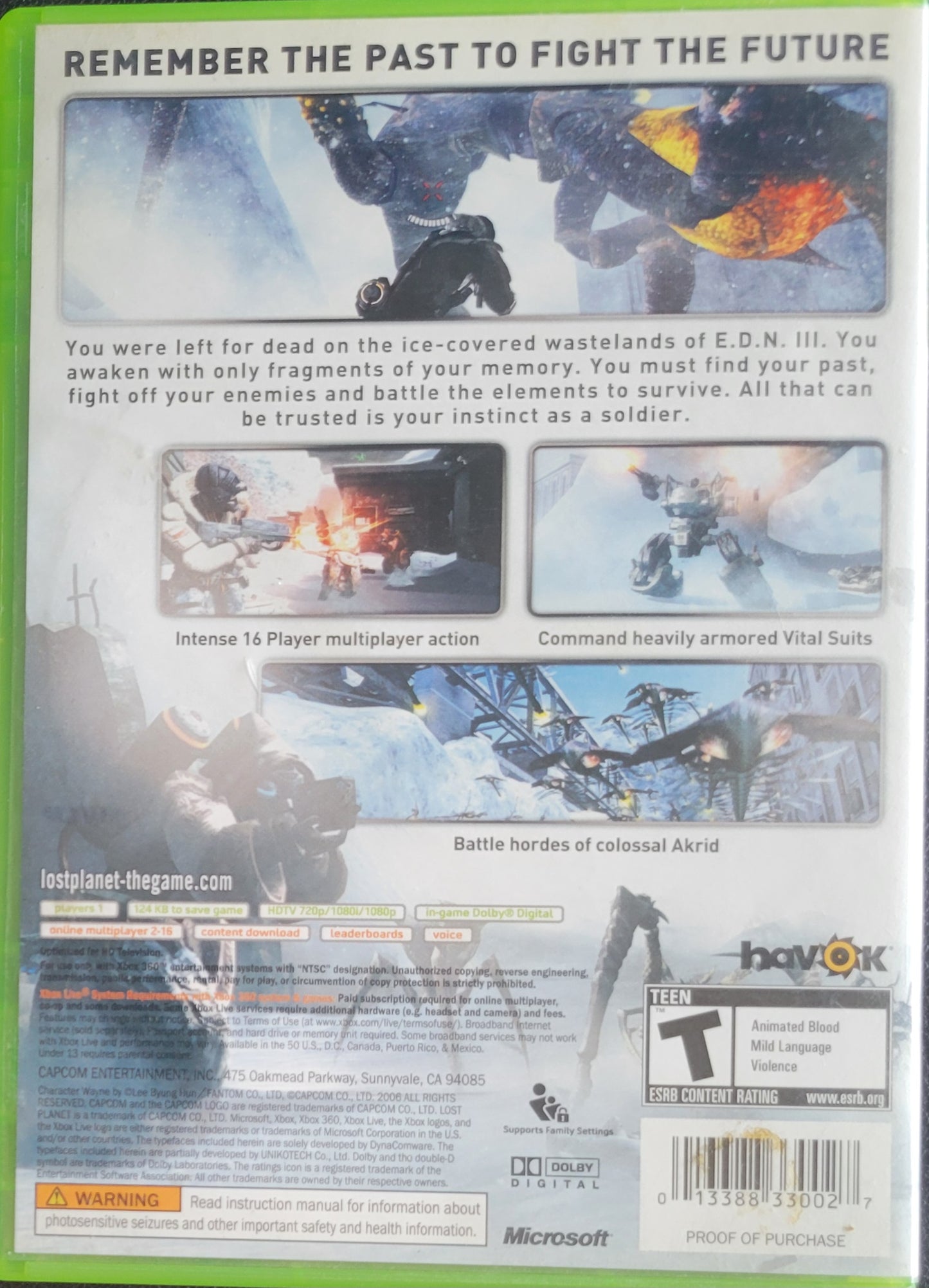 Lost Planet: Extreme Condition - (CIB) - Microsoft XBOX 360 - Pre-Owned Like New CLEAN DISC