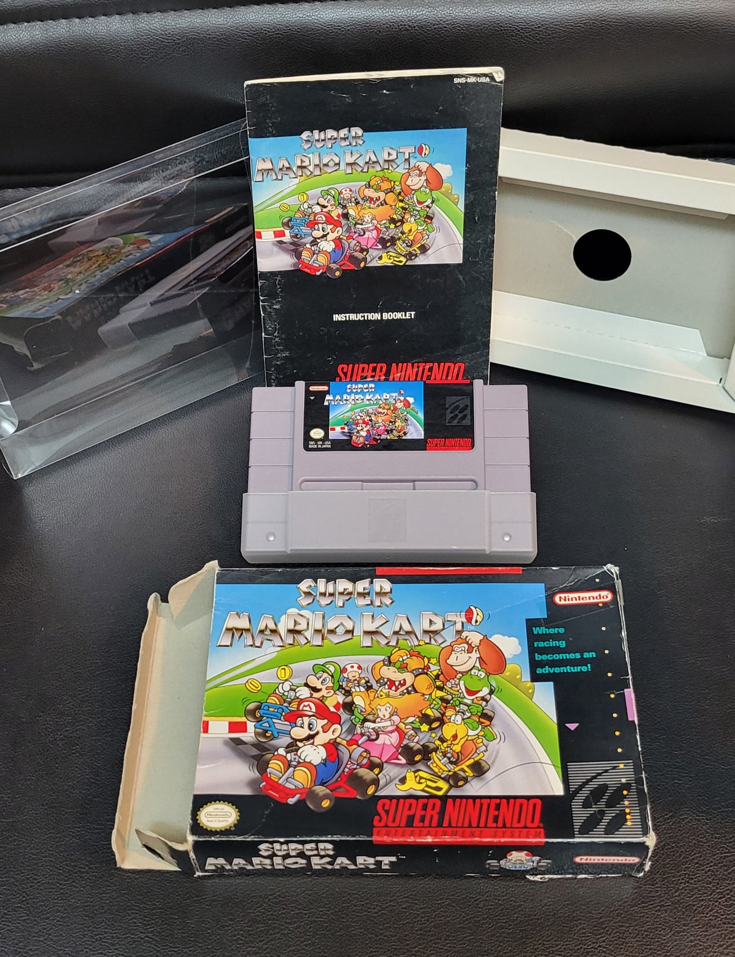 Super MARIO KART Authentic CIB 1992 SNES Authentic Cartridge (Super Nintendo Entertainment System) Classic Arcade Game Great Original Condition Immaculate