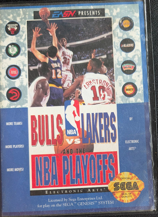 Bulls vs Lakers and the NBA Playoffs - Boxed CIB (Sega Genesis) | 1992 | Sports