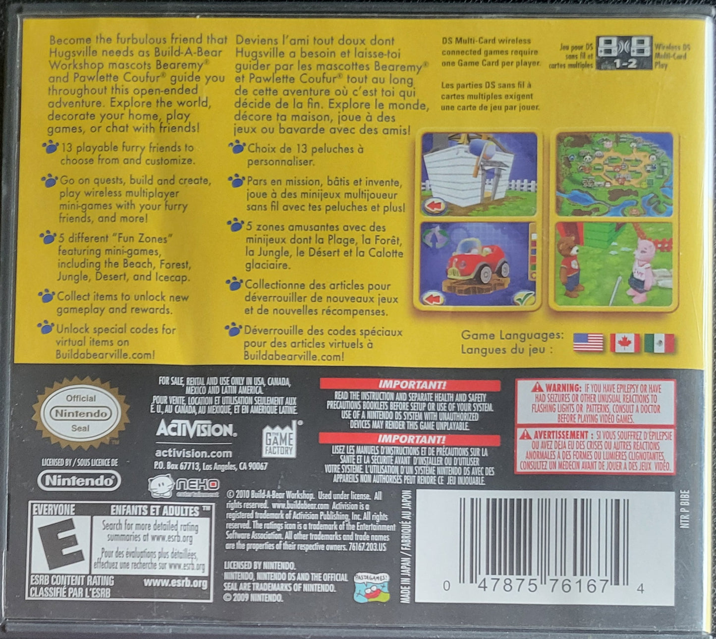 Build-A-Bear Workshop: Welcome To Hugsville – Nintendo DS – Re-Sealed – Cartridge Only Tested & Working