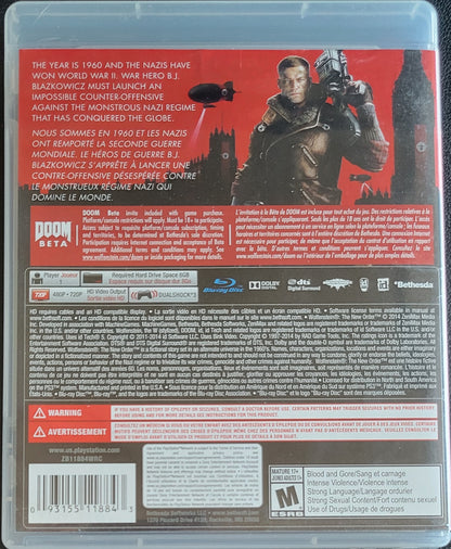 Wolfenstein: The New Order (CIB) – Sony PlayStation 3 PS3 – Great Shape