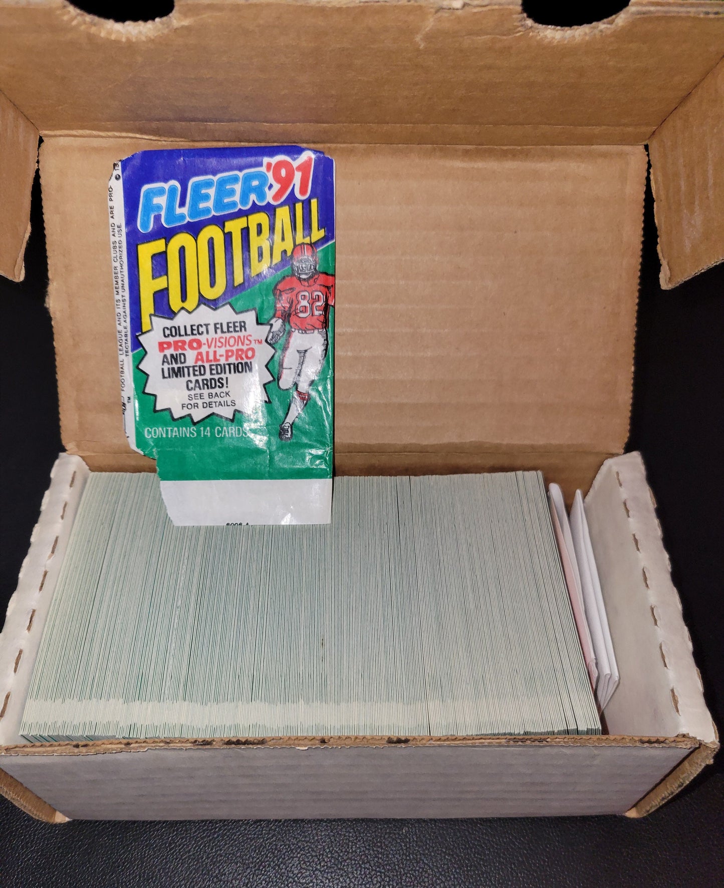 FLEER 91' FOOTBALL Cards Unopened 4 20 Years! Hundreds Of Cards In Mint Condition All Rarities Remain (If Any) Gift Or Addition GREAT Shape!